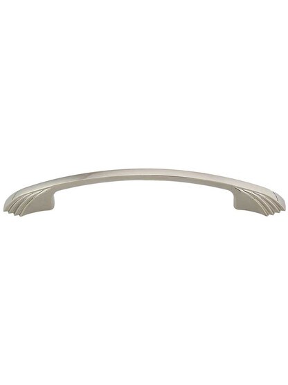 Sydney Flair Thin Drawer Pull - 5 inch Center-to-Center in Polished Nickel.